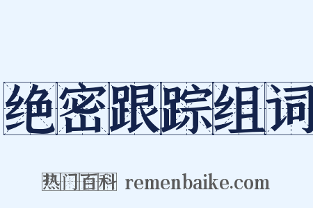 绝密跟踪组词是什么意思的图片